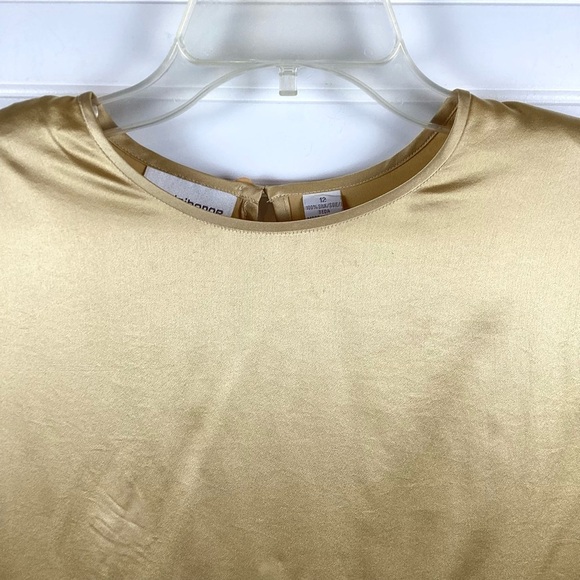 Liz Claiborne good 100% Silk Short Sleeve Top Size Large Size 12 - Picture 2 of 7